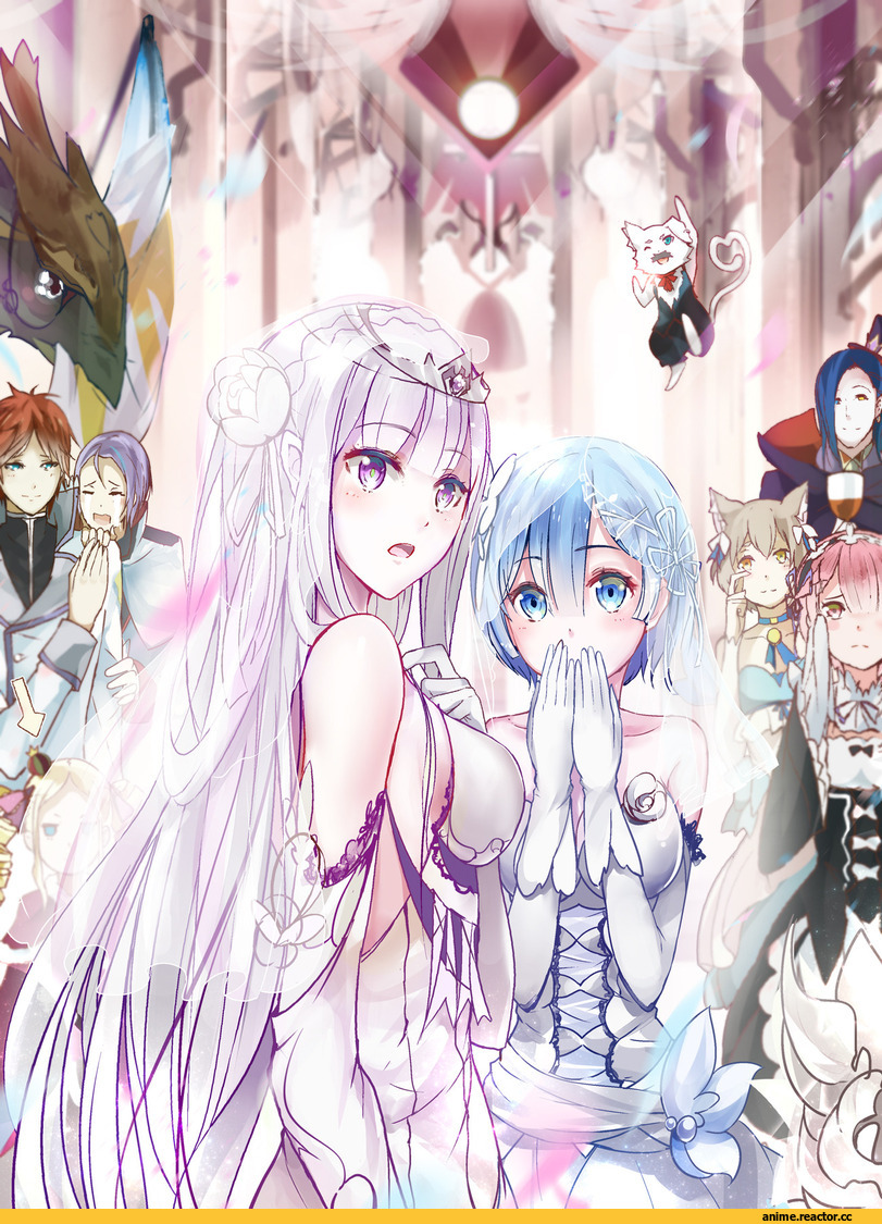 Emilia (re zero), Rem (re zero), Ram (Re Zero), Beatrice (Re Zero), Pack (re zero), Felix Argyle, Reinhard van Astrea, Julius Euclius, roswaal l. mathers, DESAKEY, Anime, Re Zero Kara Hajimeru Isekai Seikatsu
