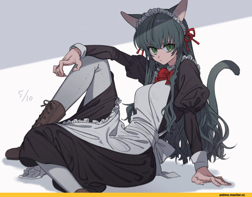 very_ito, artist, Anime Art, Kemonomimi, Maid, neko, Animal Ears, original, Anime