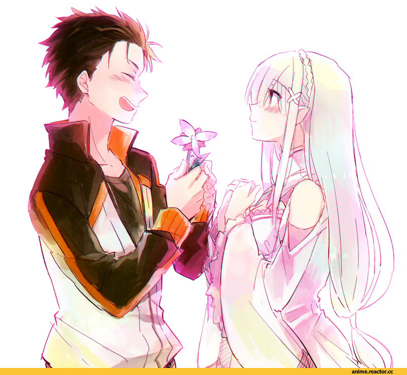 Re Zero Kara Hajimeru Isekai Seikatsu, Emilia (re zero), Natsuki Subaru, gamaruta, Anime