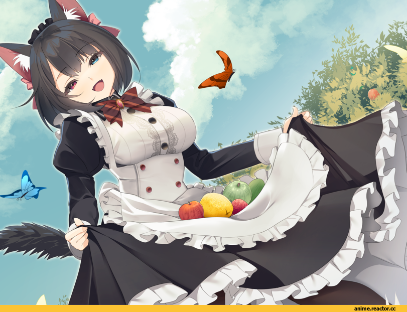 nekomimi, Animal Ears, Maid, Shoujo Ai, AO, jun project, Anime