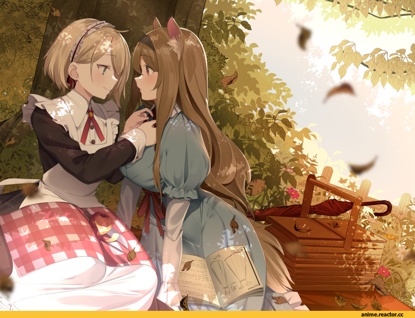 nekomimi, Animal Ears, Maid, Shoujo Ai, AO, jun project, Anime