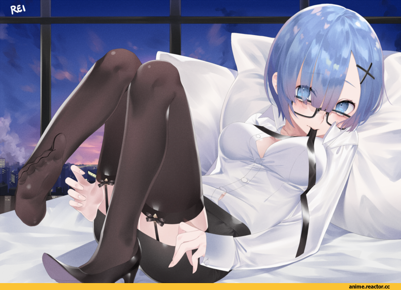 Rem (re zero), Re Zero Kara Hajimeru Isekai Seikatsu, Megane, ichinosenen, Anime