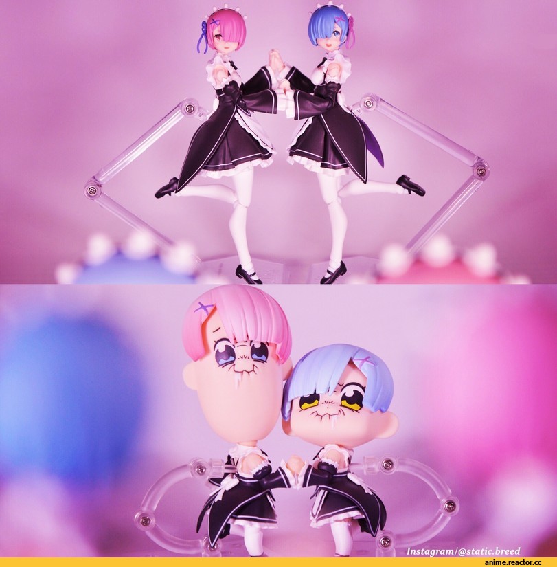 Pop Team Epic, Ram (Re Zero), Re Zero Kara Hajimeru Isekai Seikatsu, Rem (re zero), Anime Фигурка, Anime