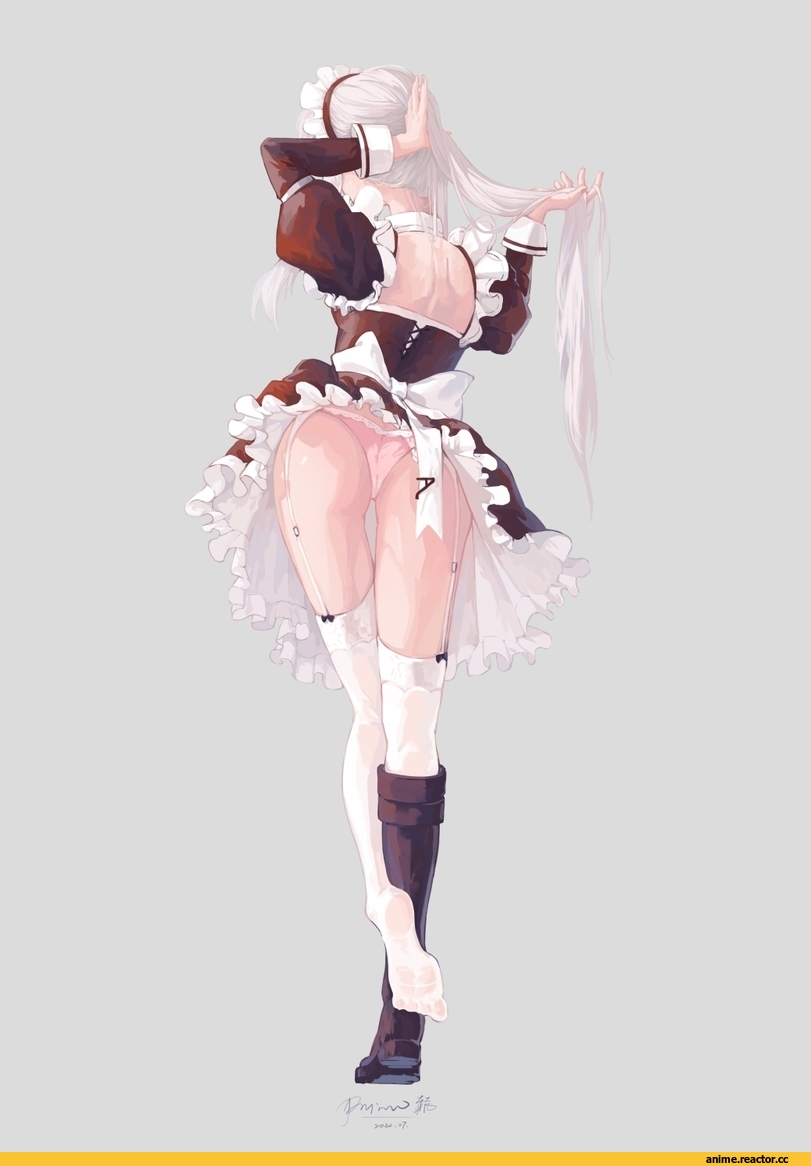 9A-91 (Girls Frontline), Girls Frontline, oshiri, Anime Ero, Anime Ero Pantsu, Maid, kurosawaprynio, Anime