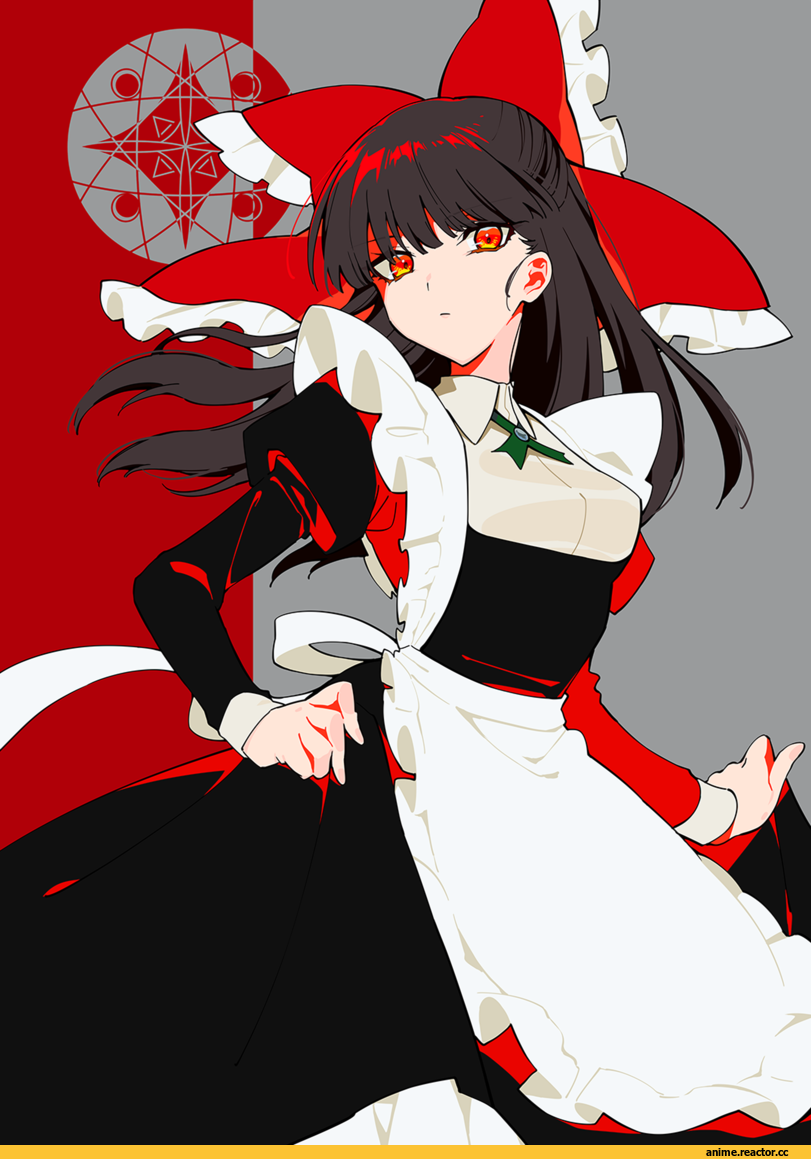 Touhou Project, Reimu Hakurei, futoumeido, Maid, Anime