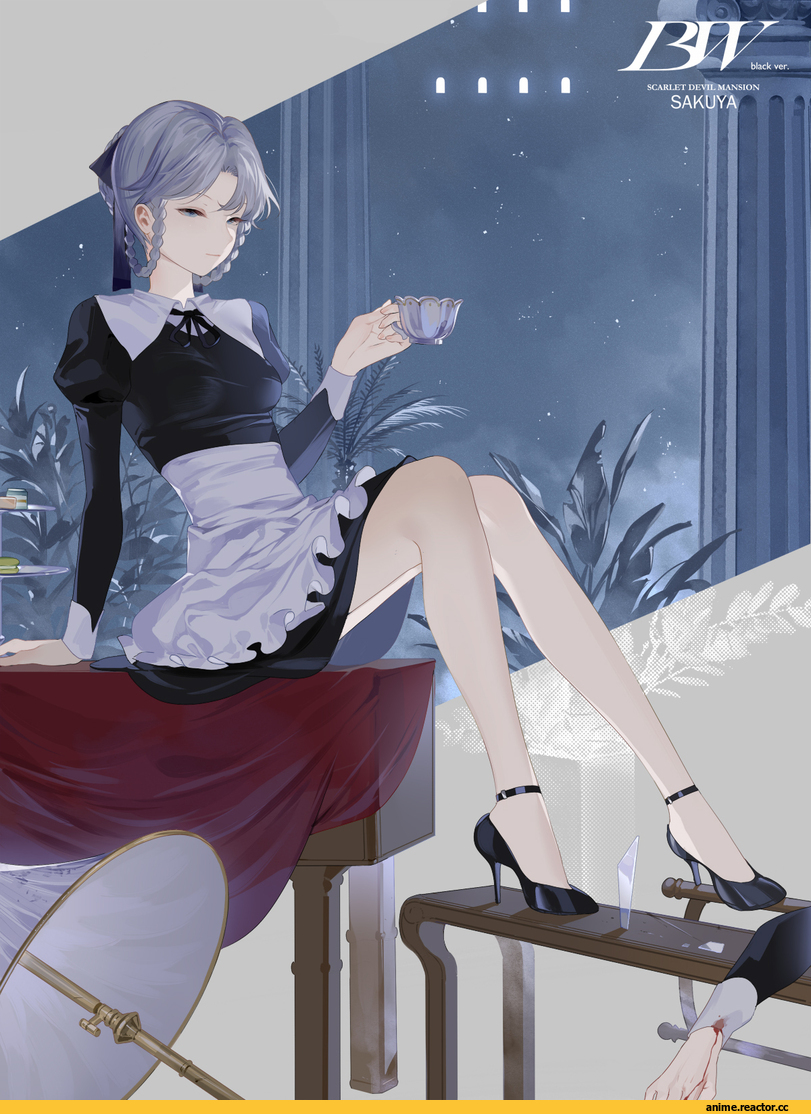 Touhou Project, Izayoi Sakuya, artist, hillly (maiwetea), Anime Art, Maid, под катом еще, Anime