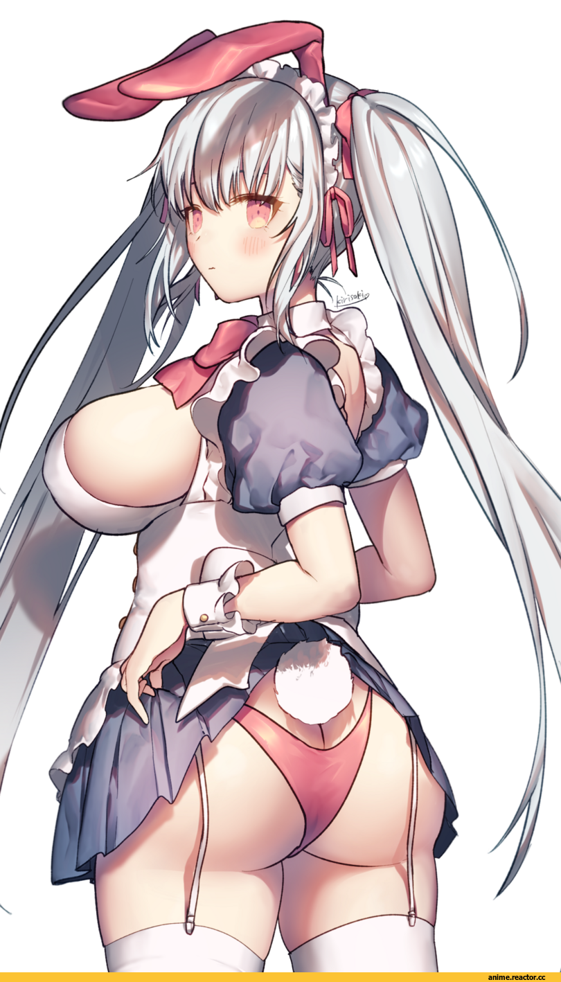 Maid, Usagimimi, Anime Ero Pantsu, Anime Ero, Anime Ero Ass, Kyonyuu, pixiv id 4677314, kirisaki (miku-azu-2525), Anime Art, artist, Anime, Animal Ears