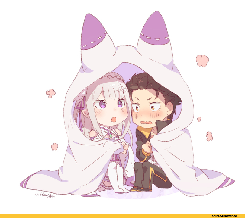 Re Zero Kara Hajimeru Isekai Seikatsu, Emilia (re zero), Natsuki Subaru, HaruSabin, Anime