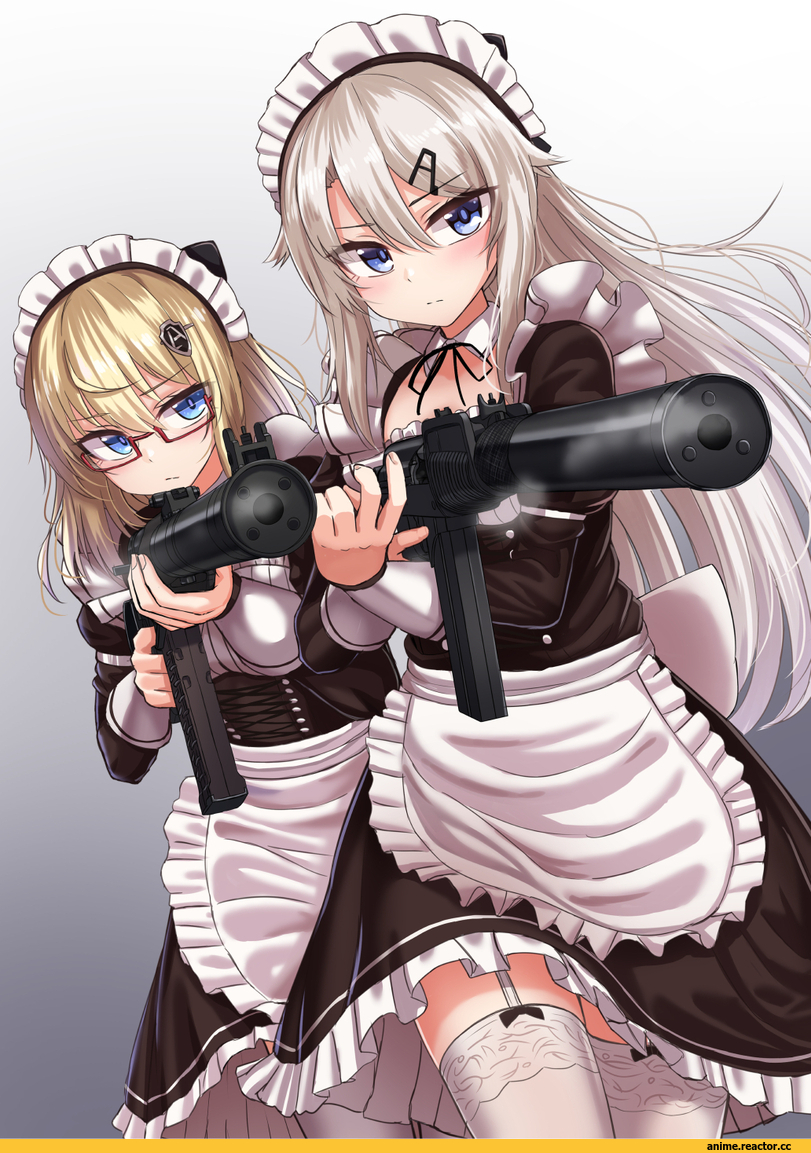 Girls Frontline, 9A-91 (Girls Frontline), AS Val (Girls Frontline), Maid, Anime