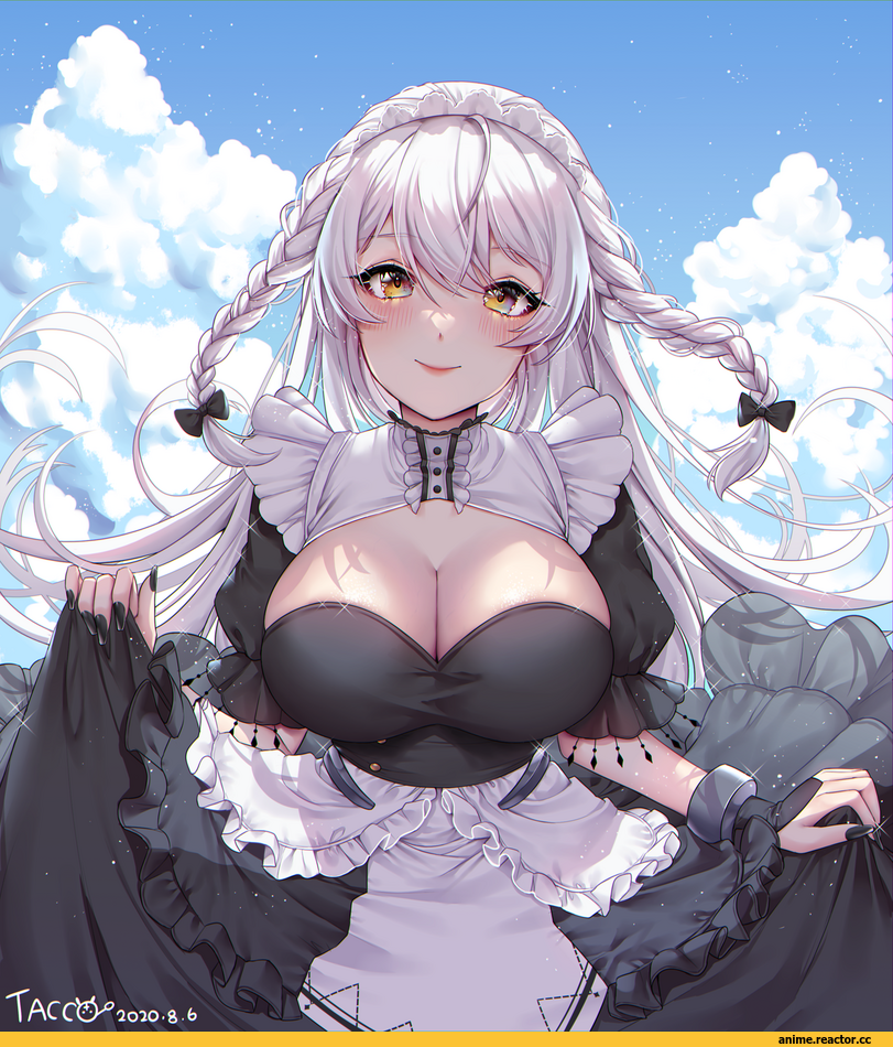 hermione (azur lane), Azur Lane, Maid, Kyonyuu, Anime Ero, tacco (tikeworld), удалённое, Anime