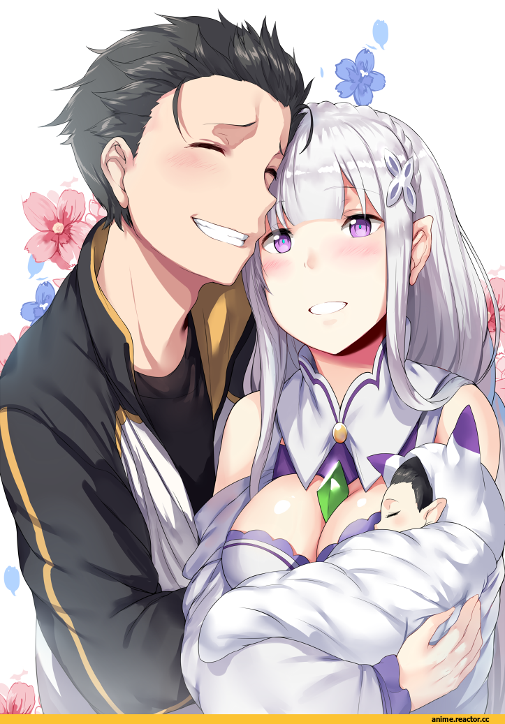 Hews, Anime Art, Natsuki Subaru, Re Zero Kara Hajimeru Isekai Seikatsu, Emilia (re zero), Anime