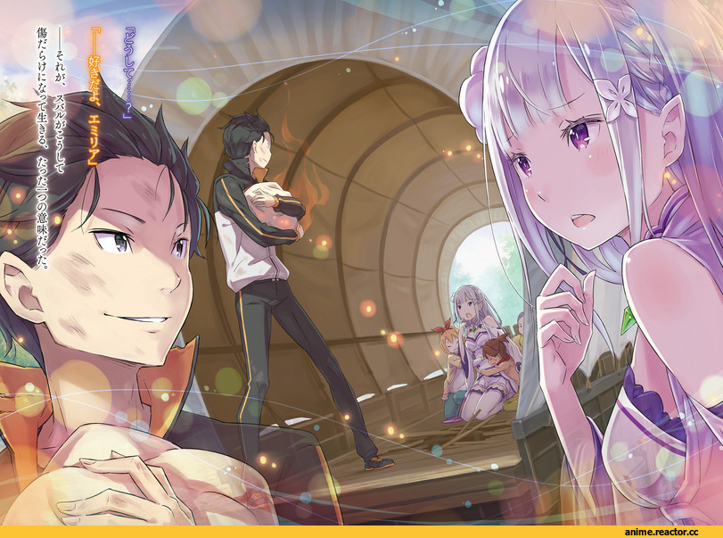 Re Zero Kara Hajimeru Isekai Seikatsu, Emilia (re zero), petra leyte, Natsuki Subaru, gashin, Anime