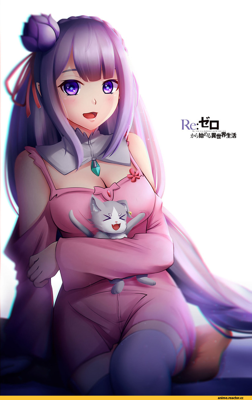 Re Zero Kara Hajimeru Isekai Seikatsu, Emilia (re zero), Pack (re zero), blueriest, Anime