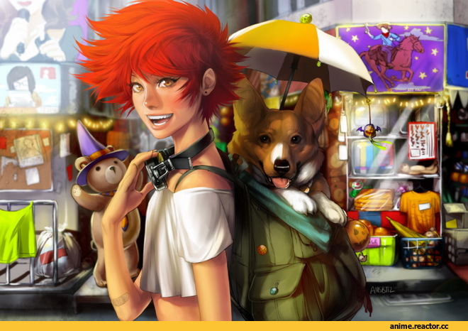 art, красивые картинки, Cowboy Bebop, Ed, Ein, Anime Art, арт барышня, Anime