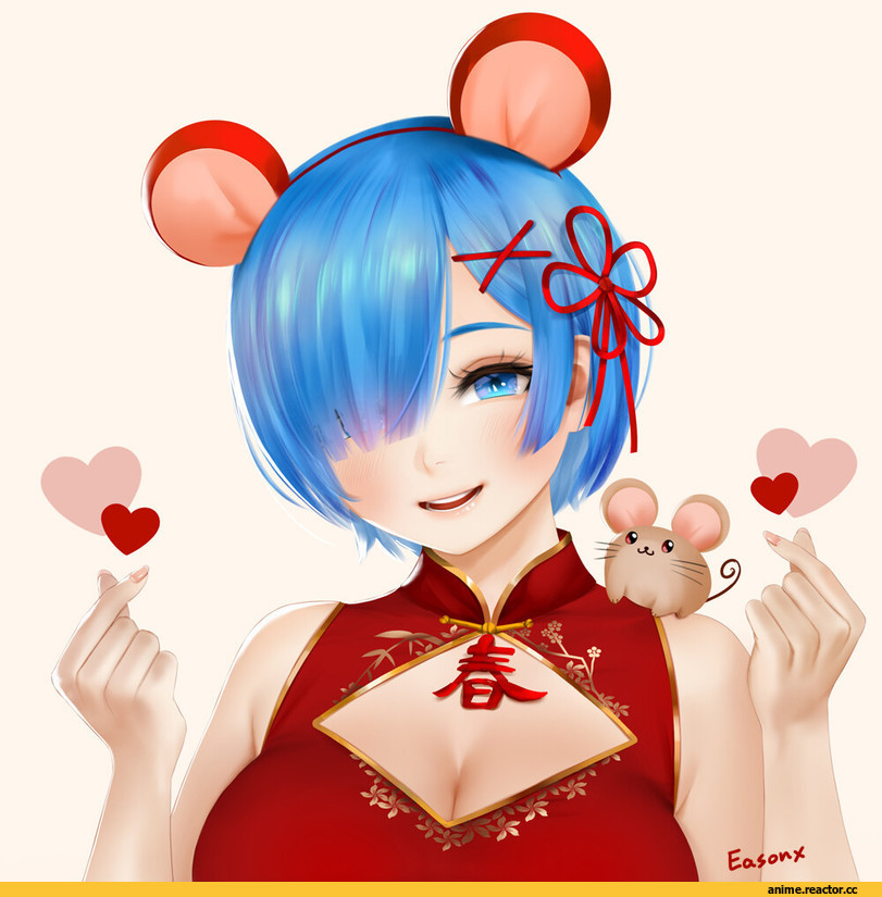 Rem (re zero), Re Zero Kara Hajimeru Isekai Seikatsu, Nezumimimi, Animal Ears, Eason Li, artist, Anime