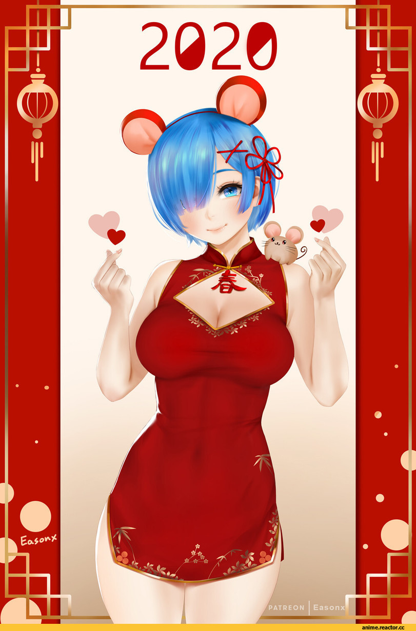 Rem (re zero), Re Zero Kara Hajimeru Isekai Seikatsu, Nezumimimi, Animal Ears, Eason Li, artist, Anime