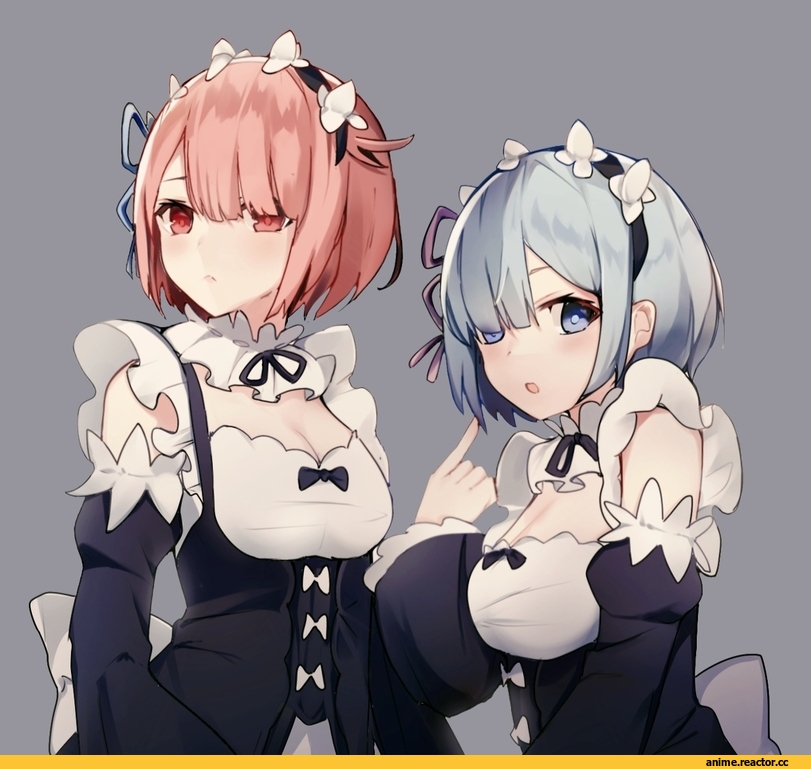 xoaiu, Zero Kara Hajimeru Isekai Seikatsu, Anime Art, artist, арт девушки, Ram (Re Zero), Re Zero Kara Hajimeru Isekai Seikatsu, Rem (re zero), Anime