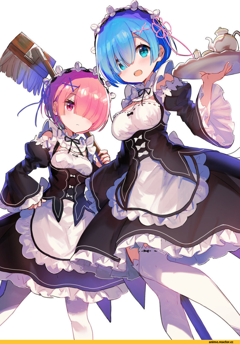 Re Zero Kara Hajimeru Isekai Seikatsu, Rem (re zero), Ram (Re Zero), ha_tak, Anime