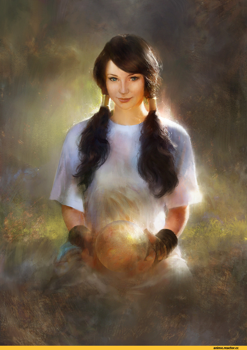 арт барышня, красивые картинки, шар, art, digital painting, фэнтези, улыбка, Dragon Ball Z, Videl, Enji night, Anime
