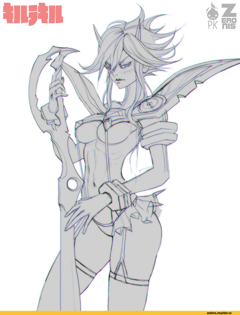 Matoi Ryuuko, Kill la Kill, арт барышня, красивые картинки, Anime