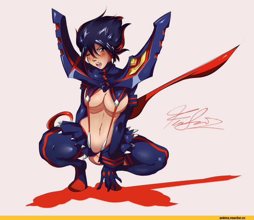 арт барышня, красивые картинки, Kill la Kill, Matoi Ryuuko, Anime