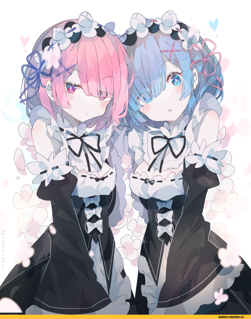 Anime Art, artist, Ram (Re Zero), Re Zero Kara Hajimeru Isekai Seikatsu, Rem (re zero), umemaro (siona0908), Anime