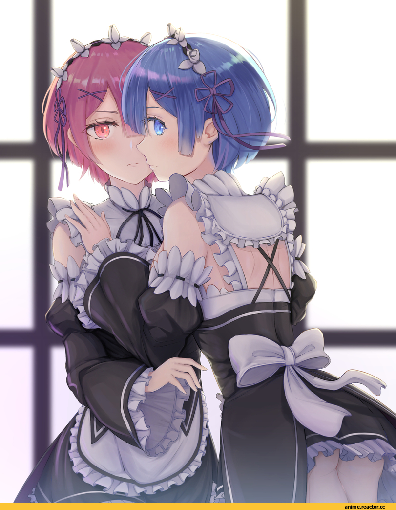 Anime Art, artist, Ram (Re Zero), Re Zero Kara Hajimeru Isekai Seikatsu, Rem (re zero), sodas red, Anime