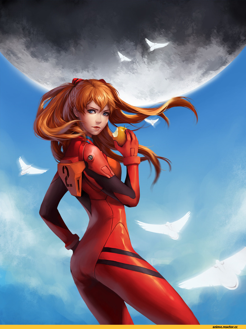 арт барышня, красивые картинки, Asuka Langley, Evangelion, Anime