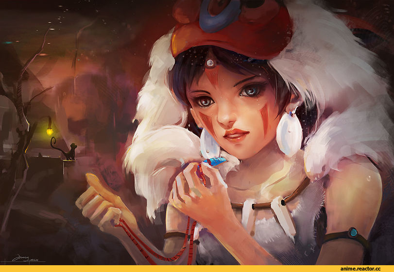 арт барышня, красивые картинки, princess mononoke, Mononoke, Anime