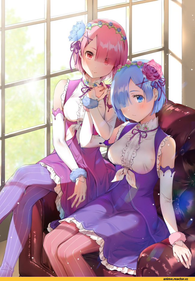Anime Art, artist, Ram (Re Zero), Re Zero Kara Hajimeru Isekai Seikatsu, Rem (re zero), ice (ice aptx), Anime