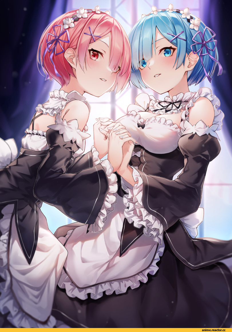 wachiroku (masakiegawa86), Anime Art, artist, Ram (Re Zero), Re Zero Kara Hajimeru Isekai Seikatsu, Rem (re zero), Anime