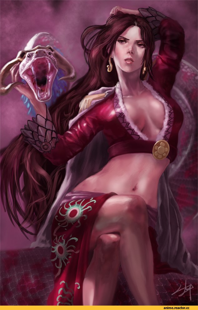 арт барышня, красивые картинки, Fantasy, art, One Piece, Боа Хенкок, Anime