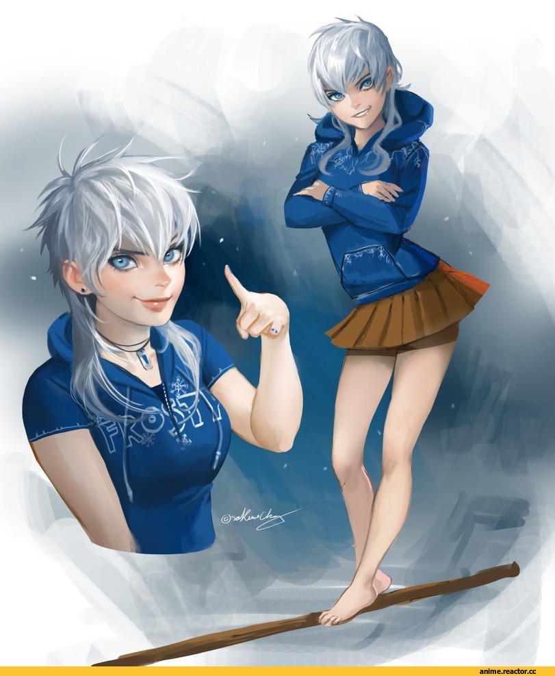 art, красивые картинки, Sakimichan, Anime Art, art барышня, jack frost, Gender bender, rise of the guardians, песочница, Rule 63, Anime