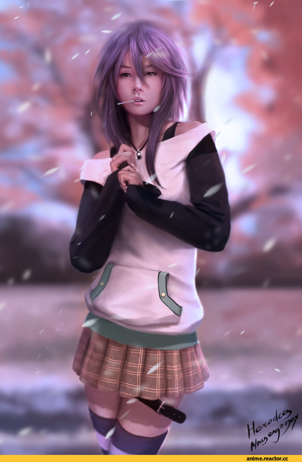 Rosario + Vampire, Mizore Shirayuki, арт барышня, красивые картинки, Anime