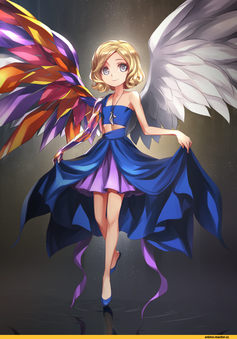 арт барышня, красивые картинки, крылья, Anime Art, AceRailgun, Anime