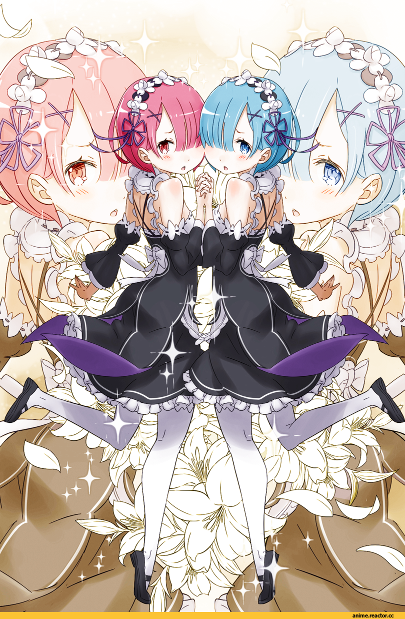 Re Zero Kara Hajimeru Isekai Seikatsu, Ram (Re Zero), Rem (re zero), DdukaE, Natsuki Subaru, под катом еще одна, Anime