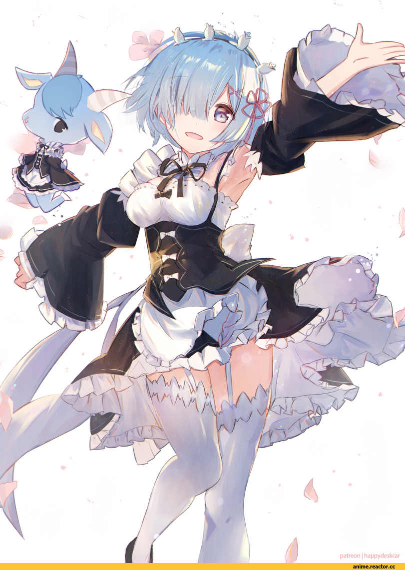 Rem (re zero), Re Zero Kara Hajimeru Isekai Seikatsu, rem (doubutsu no mori), doubutsu no mori, crossover, dedeko, Anime